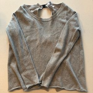 Gray Open Back Sweater